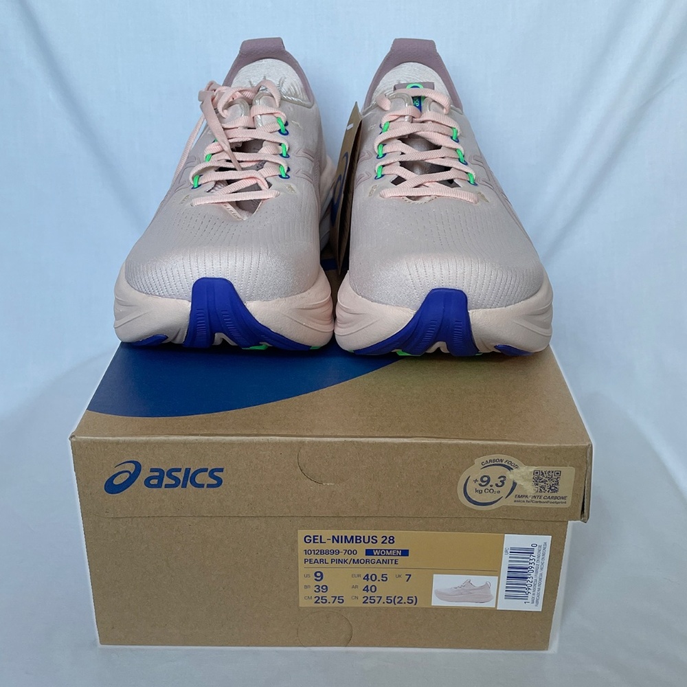 Asics Gel Nimbus 28 Women’s Size 9 Running Shoe Pearl Pink - Picture 2 of 10